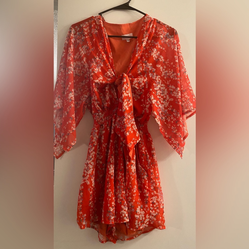 ♥️LIKE NEW PINK LILY ROMPER♥️